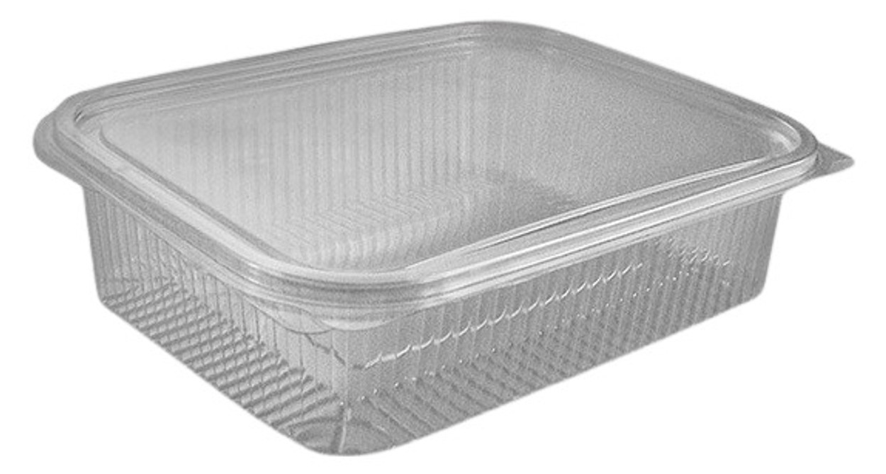 Somoplast 968 Economy Clear Hinged Rect. Container - 1100ml (250pcs)