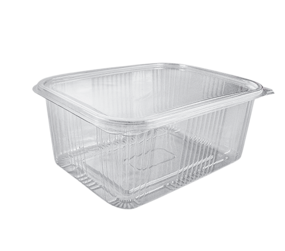 Somoplast 970 Rectangular Clear Hinged Container - 2000ml (200pcs)
